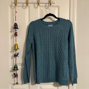 Laura Scott Blue Cable Knit Sweater